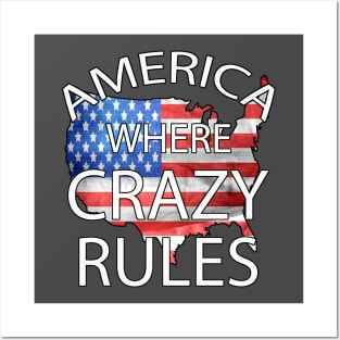 America Where Crazy Rules Posters and Art